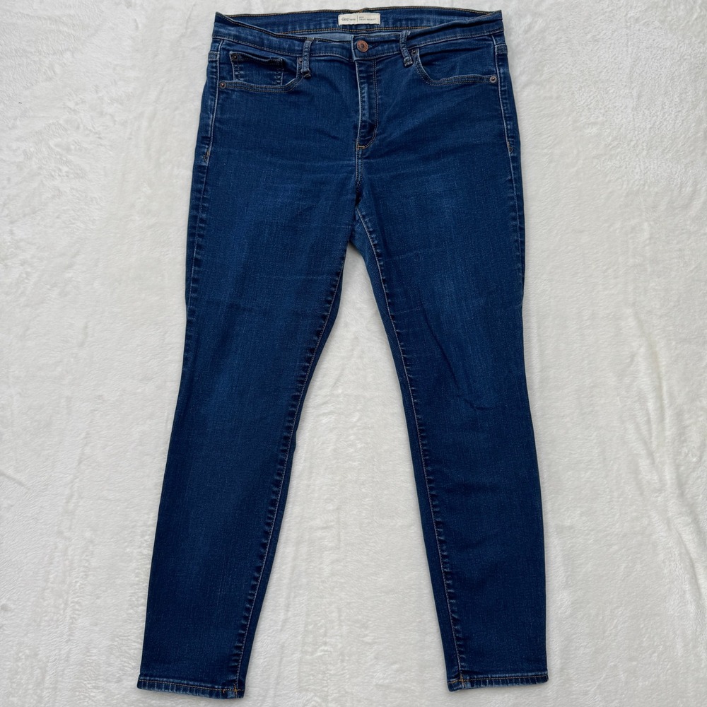 Gap Jeans Womens 12 Short Dark Indigo True Skinny Mid Rise Stretch Denim 1969‎